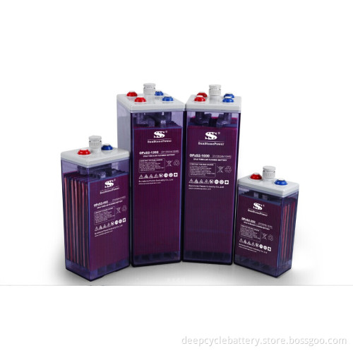 Opzs Lead Acid Flooded Battery Solar Battery 2V 350ah, Deep Cycle Tubular Batteries